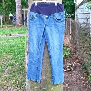 Announcements maternity blue jeans
